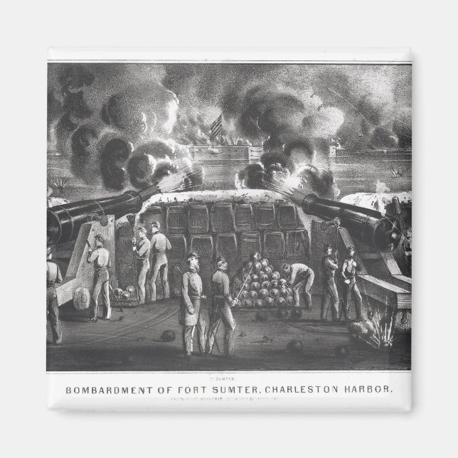 Bombardment of Fort Sumter, Charleston Harbour Magnet (Front)