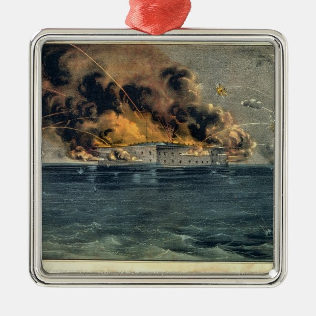Bombardment of Fort Sumter Metal Ornament (Front)