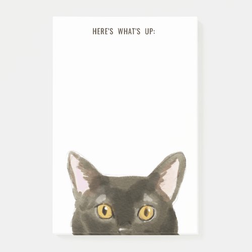 Bombay Black Cat  Any Text  Heres Whats Up Post_it Notes