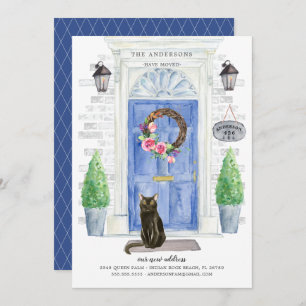 Bombay Cat Blue Door Moving Announcement
