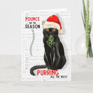 Bombay Cat Breed Funny Christmas Card