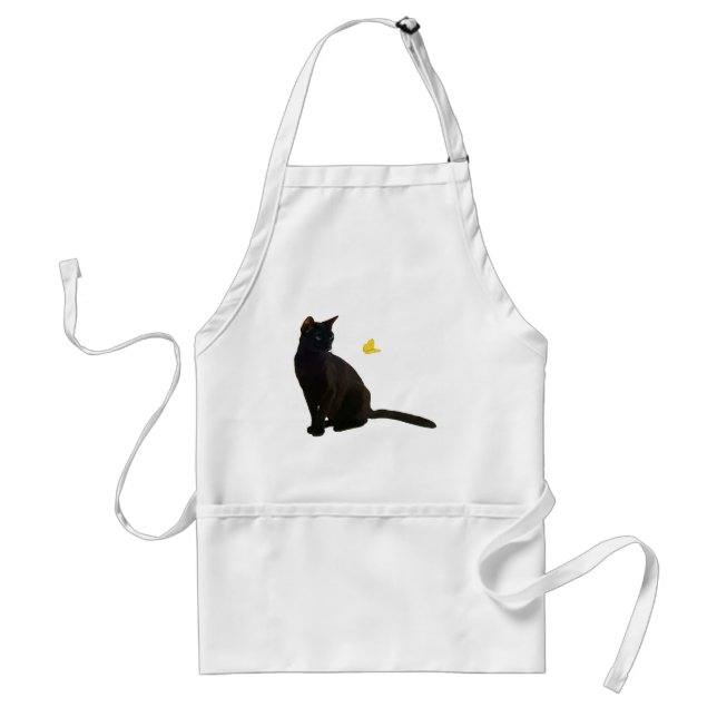 Bombay Cat & Butterfly Adult Apron (Front)