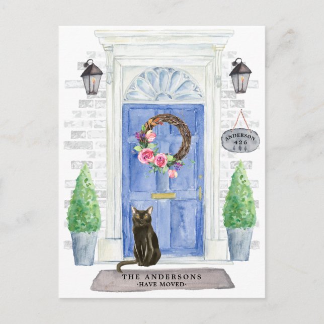 Bombay Cat Moving Announcement Postcard (Front)
