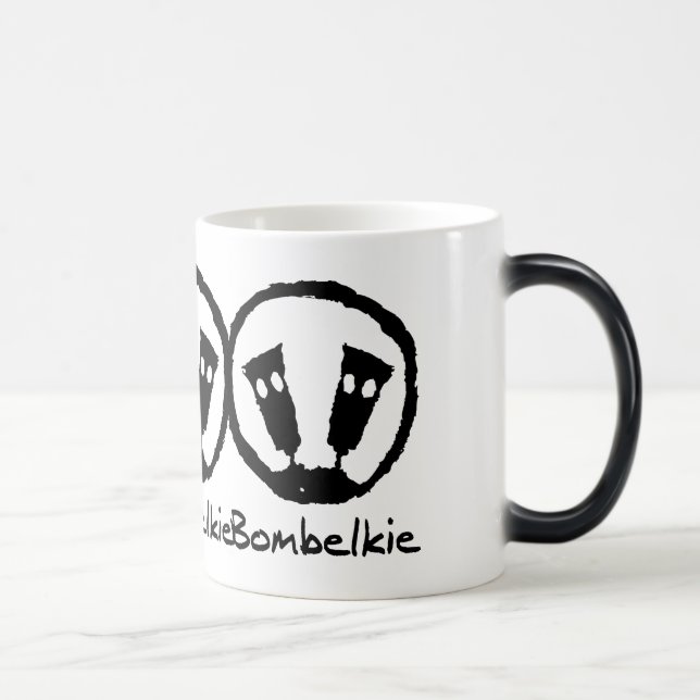 Bombelkie  Black/White 11 oz Morphing Mug (Right)