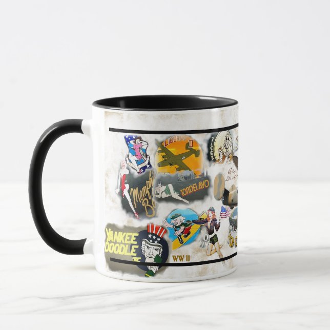 Bomber Nose Art -WW II Mug (Left)