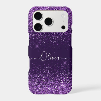 Bombino Purple Faux Glitter iPhone 17 Pro Case