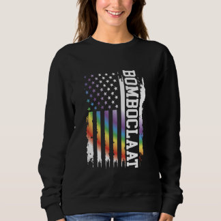 Bomboclaat United States Distressed Rainbow w US F Sweatshirt