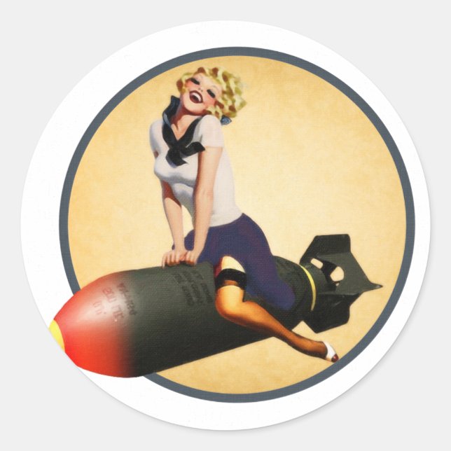 Bombs Away Classic Round Sticker (Front)