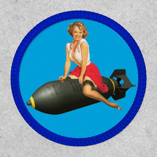 Bombs Away  Pin Up Girl _ Vintage Art Patch