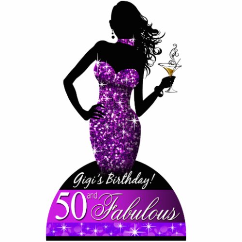 Bombshell Bling Sparkle Table Topper 8x10  purple Statuette