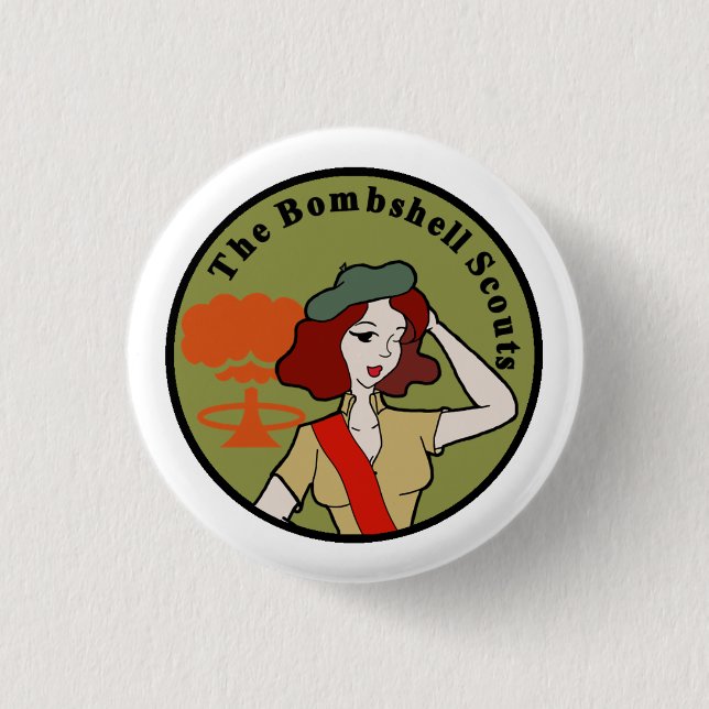 Bombshell Scout logo badge Button (Front)