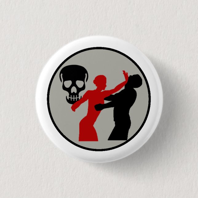 Bombshell Scout Self Defense Merit Badge Button (Front)