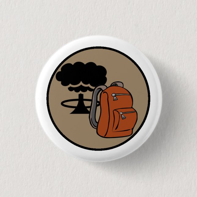 Bombshell Scouts Bugout Bag Merit Badge Pinback Button (Front)