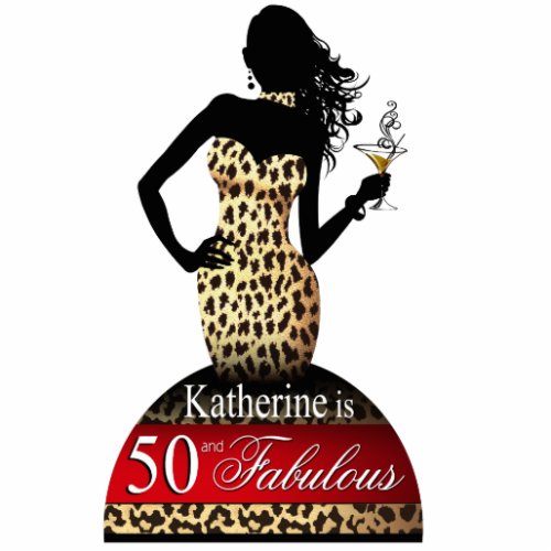 Bombshell Snow Leopard Birthday Cake Topper red Statuette