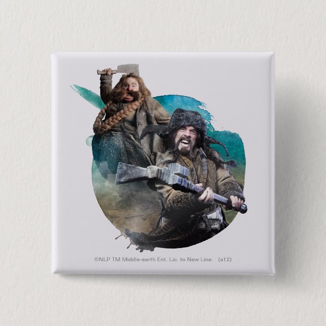 Bombur and Bofur Pinback Button (Front)
