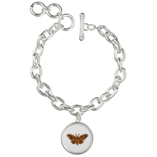 Bombyx Mori Silk Moth Life Cycle Silhouette Bracelet (Product)
