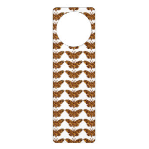 Bombyx Mori Silk Moth Life Cycle Silhouette Door Hanger