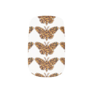 Bombyx Mori Silk Moth Life Cycle Silhouette Minx Nail Art