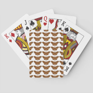 Bombyx Mori Silk Moth Life Cycle Silhouette Poker Cards