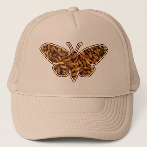 Bombyx Mori Silk Moth Life Cycle Silhouette Trucker Hat