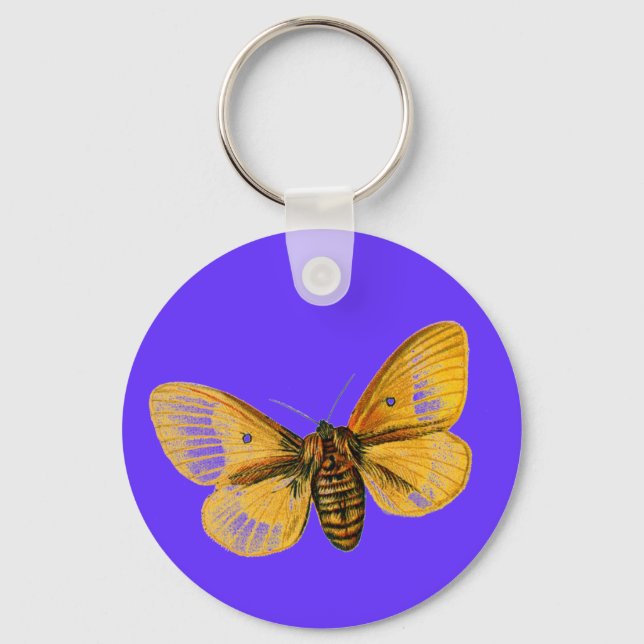 Bombyx quercus female keychain (Front)