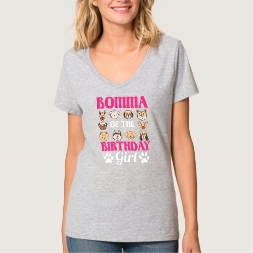 Bomma Of The Birthday Girl Dog Paw Bday Party T_Shirt
