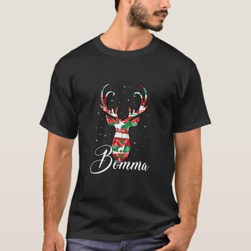 Bomma Reindeer Matching Family Pajama Xmas  T_Shirt