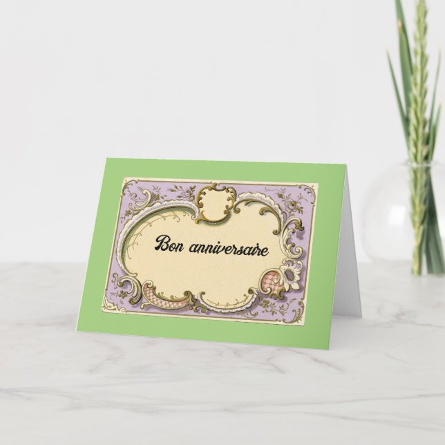 Bon anniversaire (Happy Birthday) Greeting Card (Front)