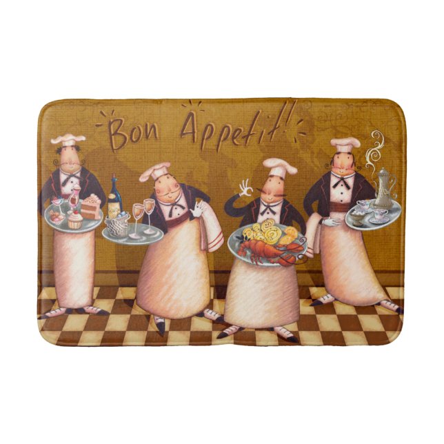 Bon Appétit Bath Mat (Front)