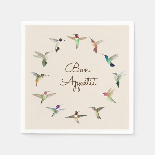 Bon Apptit California Hummingbirds Napkins