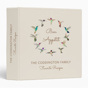 Bon Appétit California Hummingbirds Recipe 3 Ring Binder