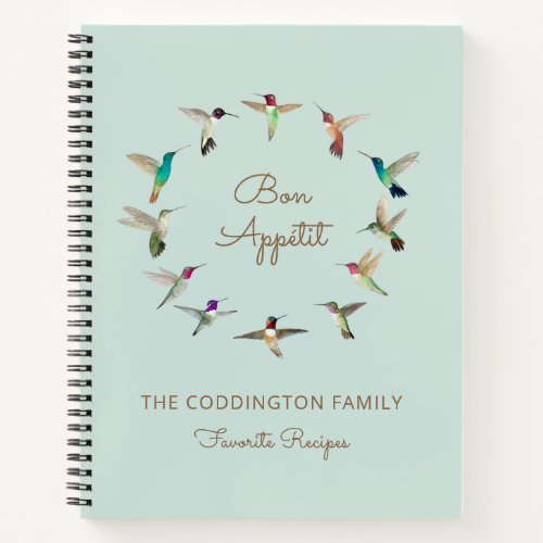 Bon Apptit California Hummingbirds Recipe Notebook