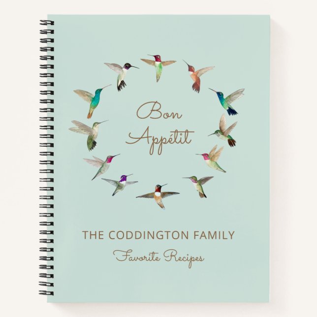 Bon Appétit California Hummingbirds Recipe Notebook (Front)