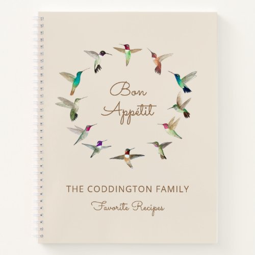 Bon Apptit California Hummingbirds Recipe Notebook