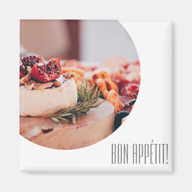 Bon Appetit Cheese Platter Food Magnet (Front)