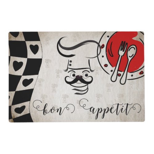 Bon Appetit Chef Laminated Placemat