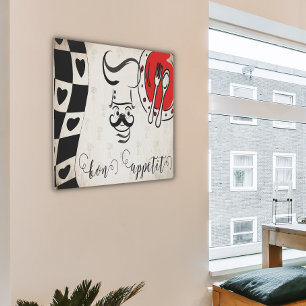 Bon Appetit Chef Metal Wall Art