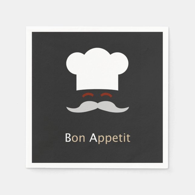 Bon Appetit Chef Paper Napkins (Front)