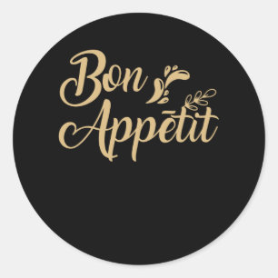 Bon Appetit Classic Round Sticker