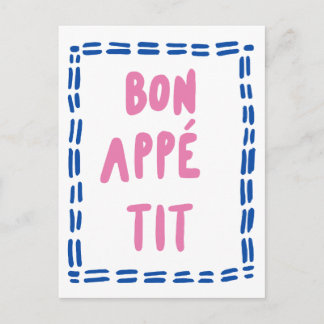 Bon Appétit Culinary Kitchen Postcard