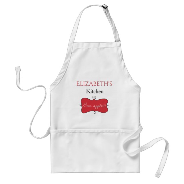 Bon Appetit Fancy  Adult Apron (Front)