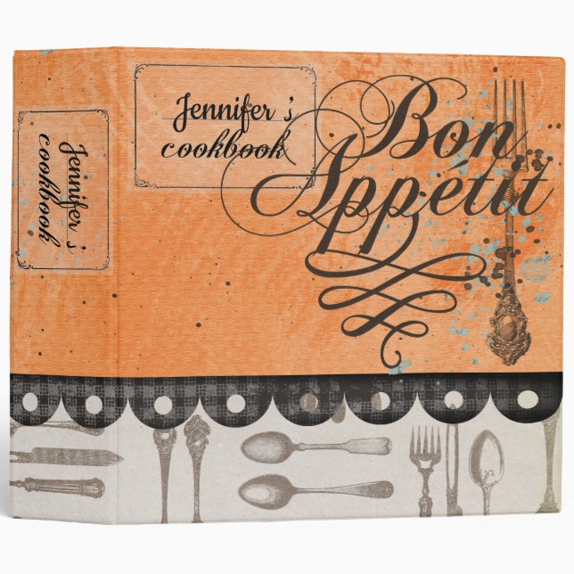 Bon Appetit Flatware Recipe Binder (Front/Spine)