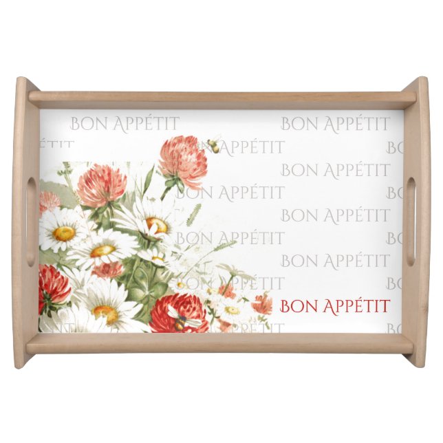 Bon Appetit French Clover Daisy Bee Tray (Front)