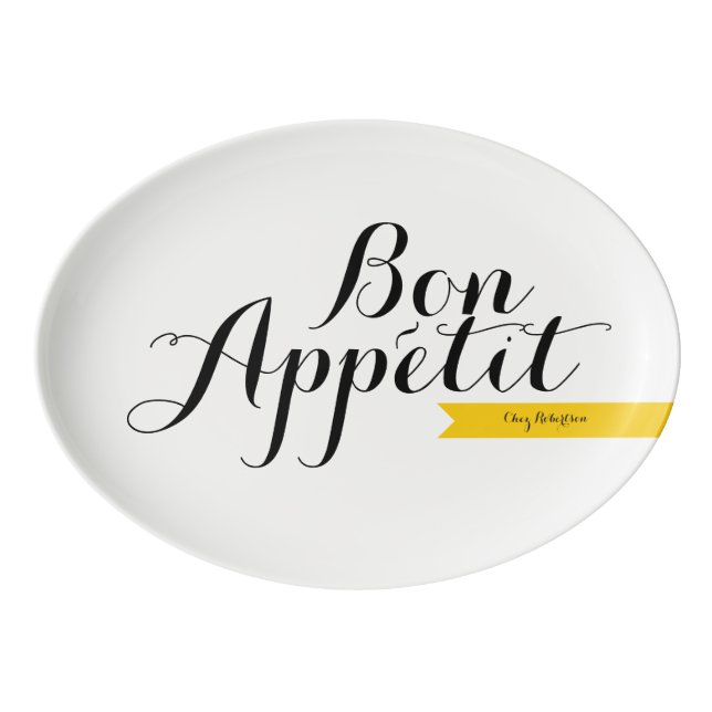 Bon Appetit French Family Custom Party Platter (Front)