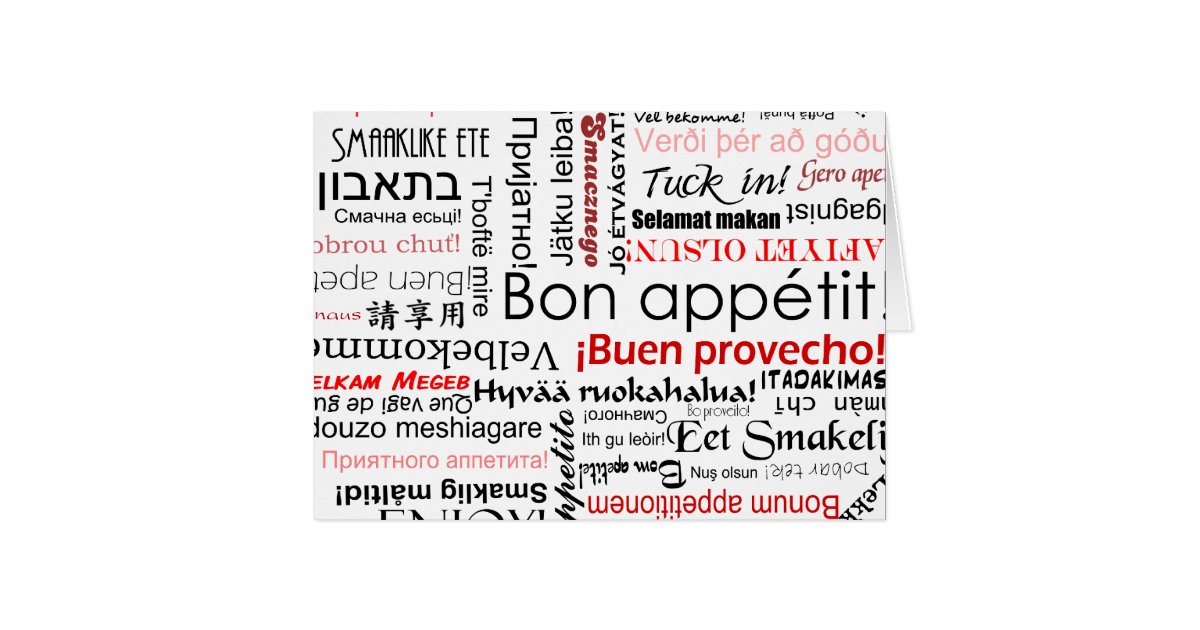 Premium Vector  Greeting card with bon appetit lettering