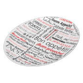 Bon appetit in many different languages typography melamine plate (Left Side)