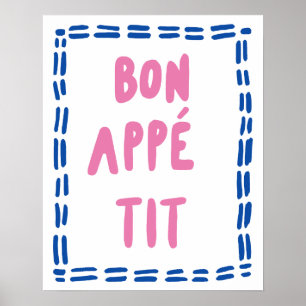 Bon Appétit Kitchen Wall Art Modern Minimalist