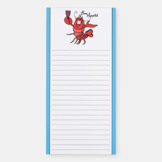 Bon Appétit Lobster Shopping List Fridge Magnetic Notepad