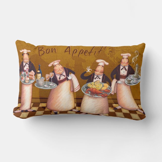 Bon Appétit Lumbar Pillow (Front)