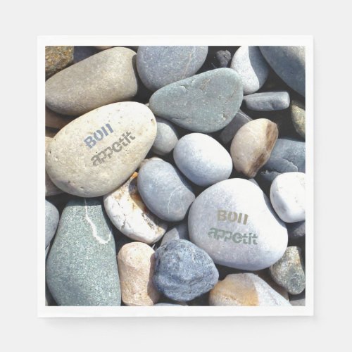 Bon Appetit Natural Colorful Stylish Pebble Stones Napkins